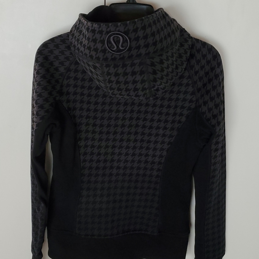 Lululemon Scuba Hoodie II, Giant Houndstooth Dip Dye Deep Coal Black/Bla… - Picture 7 of 11